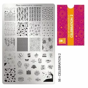 Moyra stamping plate Celebration 2 plate 56