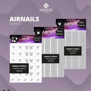 Airnails Stencil 3x French Step-Wawe -Samurai.
