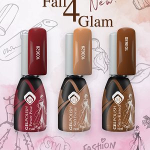 Magnetic Gelpolish Fall 4 Glam set van 3 kleuren Sun-Kissed Soft Focus Power Rose TPO Free