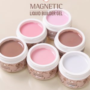 Magnetic Liquid Builder Gel Set van 6 kleuren + Gratis stickervel