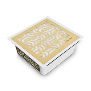 ÜLKA PREMIUM Inbouw Stofafzuiging White met Gouden roosters