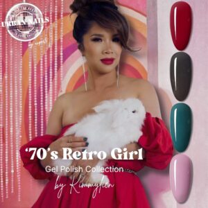 Urban Nails Gel Polish Collection 70's Retro Girl by Kimmylien. De eerste 10 lucky babes scoren een persoonlijk gesigneerde kit door Kimmylien