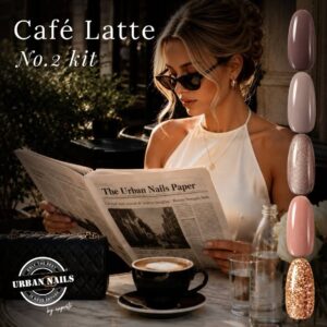 Urban Nails Gel Polish Café Latte no. 2 - 3 kleuren gelpolish15 ml - 1x Cat eye gelpolish en een glitter